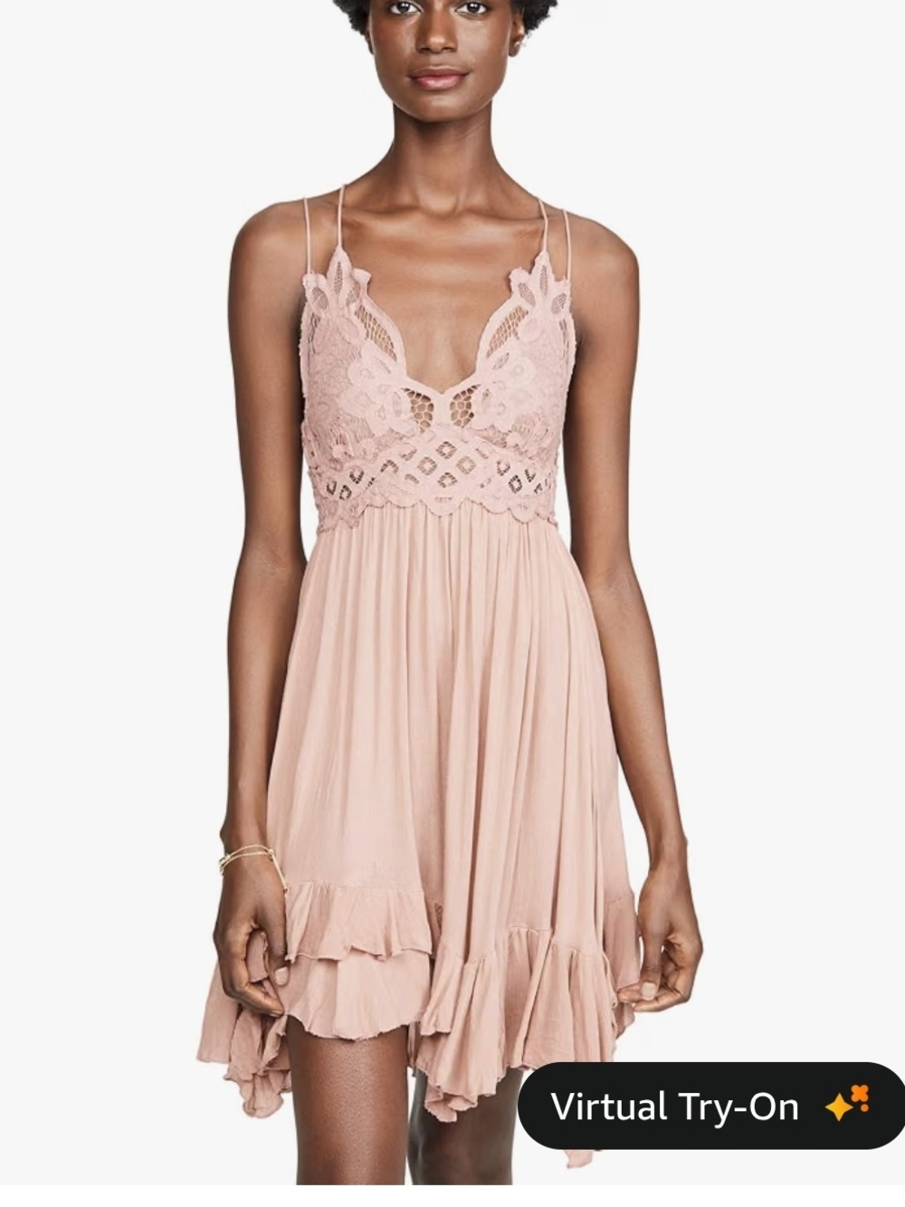 Free People Women's Adella Slip Dress, Rose